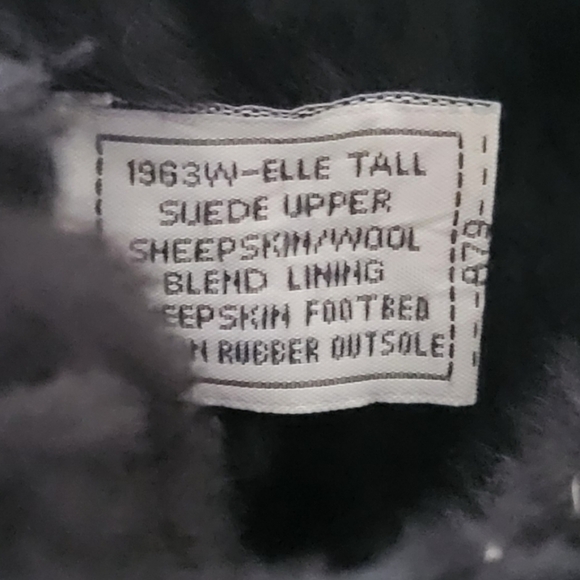 BEARPAW Elle Tall Women's Black Suede Boots Size 5 - Picture 8 of 9